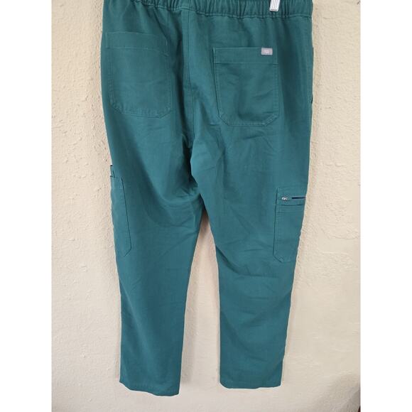 Figs Women's Technical Scrub Pants, Green, Drawstring, Many Pockets, Size Medium - Picture 2 of 11